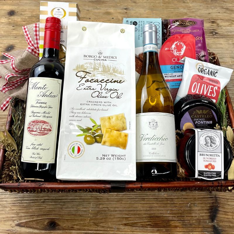 La Dolce Vita Wine Gift Basket – Fancifull Gift Baskets