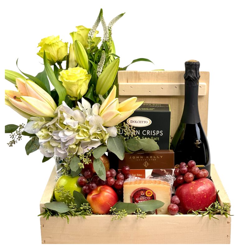 Say It With Style Champagne Gift Basket Fancifull Gift Baskets